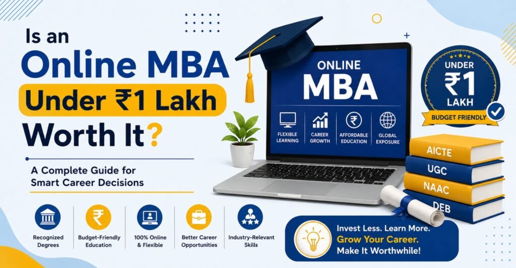 Online MBA Under ₹1 Lakh
